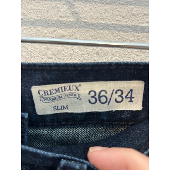 Cremieux 36/34 Slim Men's Jeans Dark Blue - Picture 3 of 3